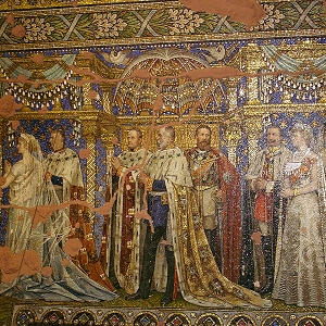 Mosaïque de l'Eglise du Souvenir de l'empereur Guillaume représentant la famille impériale
