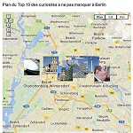 Carte du Top 10 des curiosités de Berlin