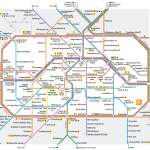 Liniennetz der U-Bahn und S-Bahn Tarifbereich AB der BVG, Plan des zones tarifaires AB U-Bahn et S-Bahn