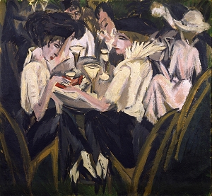 Im Cafegarten, Ernst Ludwig Kirchner, Brücke Museum Berlin