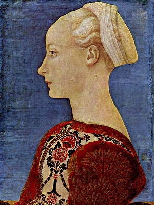 Bildnis einer jungen Frau, Antonio del Pollaiuolo, Gemäldegalerie Berlin, italienische Malerei