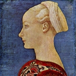 Portrait de jeune femme d'Antonio del Pollaiuolo, Peinture italienne, Galerie de peintures