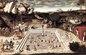 La Fontaine de jouvence, Jungbrunnen, Lucas Cranach le Vieux, Gemäldegalerie Berlin, deutsche Malerei
